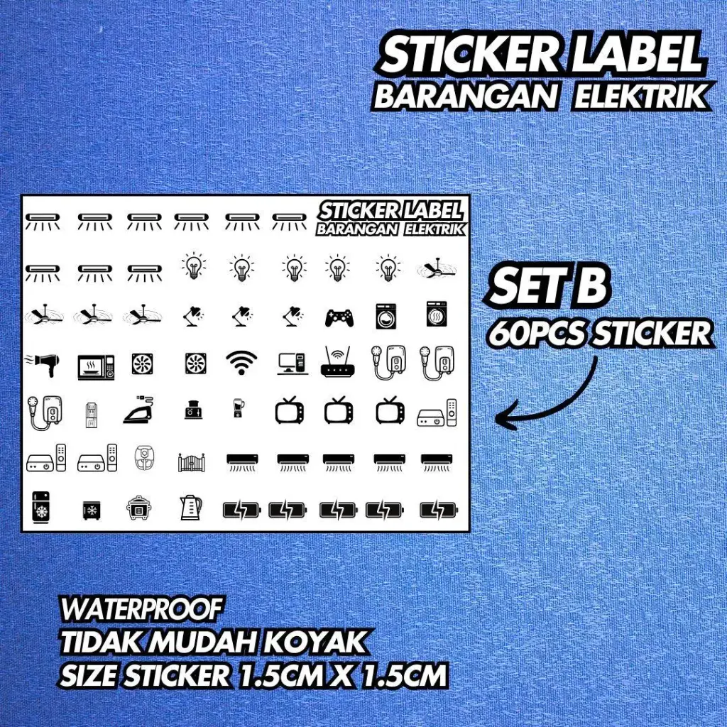 Sticker Label Barangan Elekr